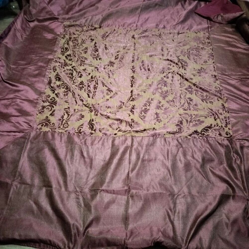 Burgundy damask Jacquard duvet cover king size